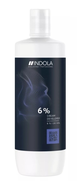 Developer Indola, oksydant do farb w kremie, 6%, 1000ml
