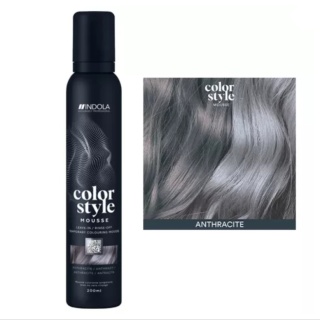 Indola Color Style Mousse, pianka koloryzująca, Antracyt/Anthracite , 200 ml