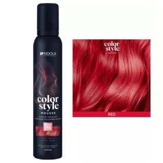 Indola Color Style Mousse, pianka koloryzująca, Czerwona/Red, 200 ml