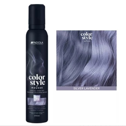 Indola Color Style Mousse, pianka koloryzująca, Lawendowo Srebrny/Silver Lavender , 200 ml