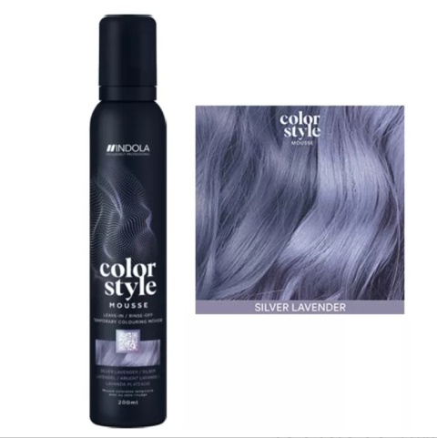 Indola Color Style Mousse, pianka koloryzująca, Lawendowo Srebrny/Silver Lavender , 200 ml