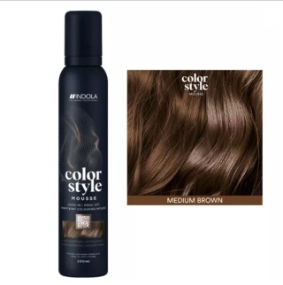 Indola Color Style Mousse, pianka koloryzująca,Średni Brąz/Medium Brown , 200 ml